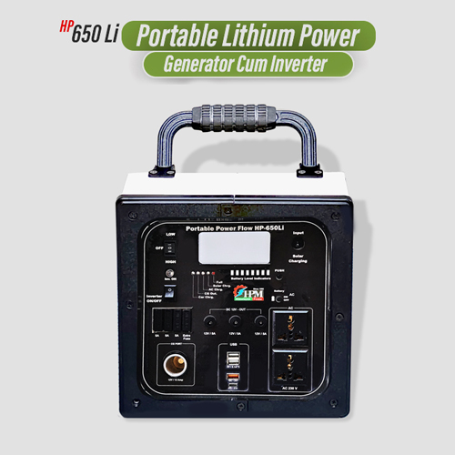 600VA Solar Home Inverter, with In-built Lithium Battery, Portable, Model: HP-650Li