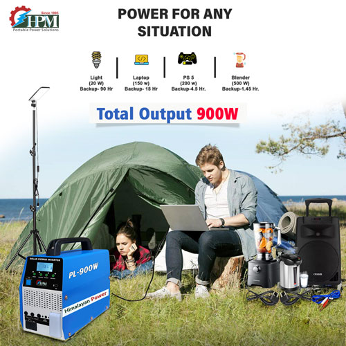 1KVA Solar Home Inverter, with In-built Lithium Battery, Portable, Model: PL-900W