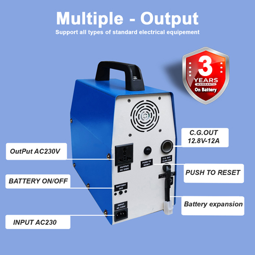 86Ah, 1KVA Solar Home Inverter, with In-built Lithium Battery, Portable, Model: PL-900W-XL