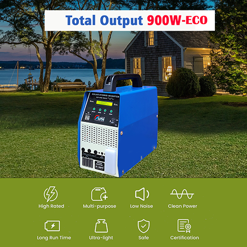 60Ah, 1 KVA Solar Home Inverter, with In-built Lithium Battery, Portable, Model: PL-900W-ECO