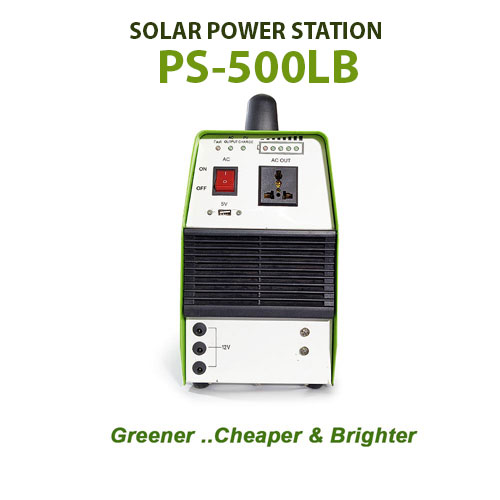 500VA Solar Power Station, with In-built 704WH Lithium-Battery, Portable, Model: PS-500LB